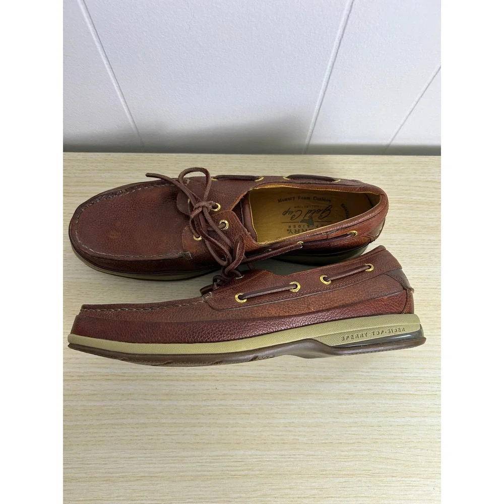 Sperry Boat Shoe Mens 12M Brown Gold Cup Authentic Original ASV Leather Nautical